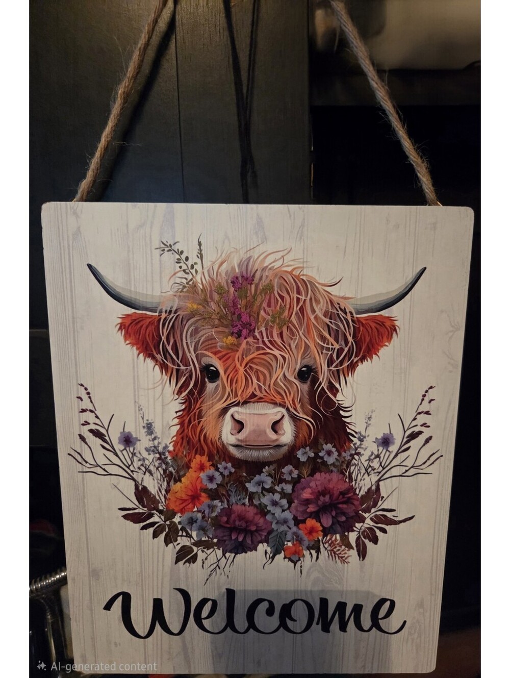 Highland Cow Journal, Car Cup Coasters And Hanging Sign